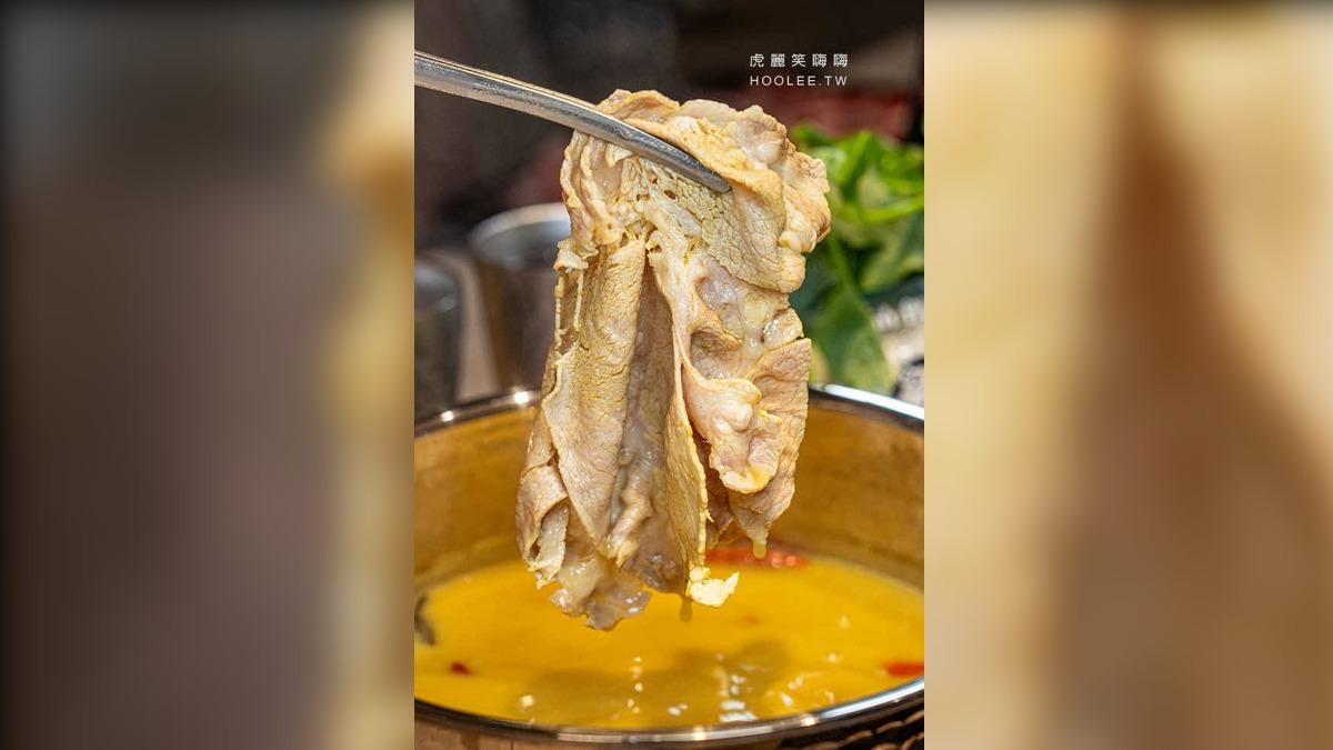 「雪花黑仔豬」油花分布均勻,肉質軟Q好吃。(圖/虎麗笑嗨嗨提供)