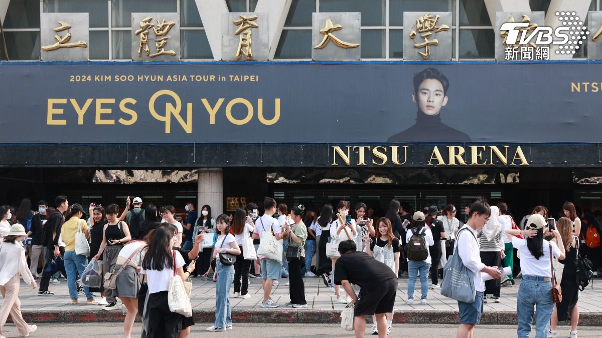 金秀賢今(6)日在林口體育館舉辦「2024 KIM SOO HYUN ASIA TOUR in TAIPEI 」見面會。(圖/黃城碩攝)