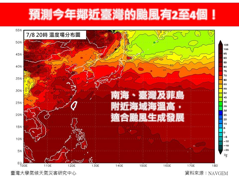 預測台灣今年颱風,可能生成2至4個。(圖/翻攝自林老師氣象站臉書)