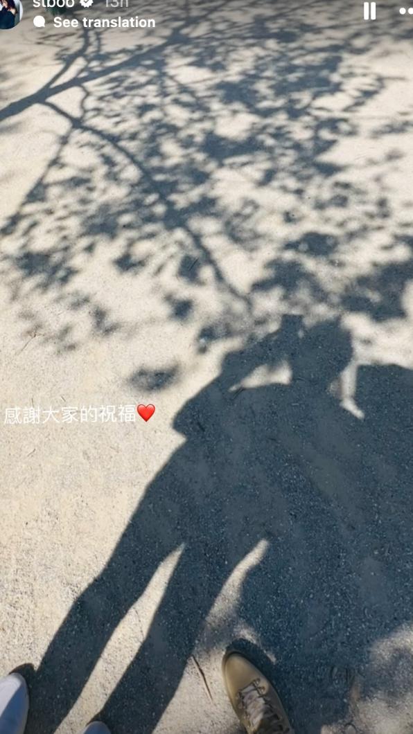 鄧麗欣在限動發合照認愛。(圖/翻攝自IG)