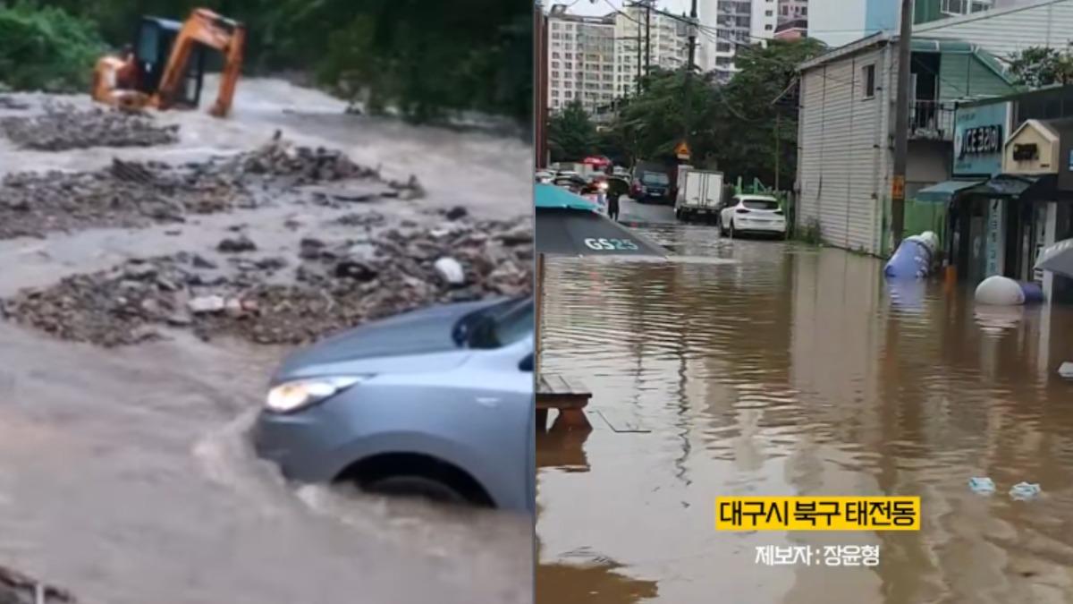 南韓「2百年一遇」暴雨釀4死 男電梯溺斃、女送貨被急流沖走