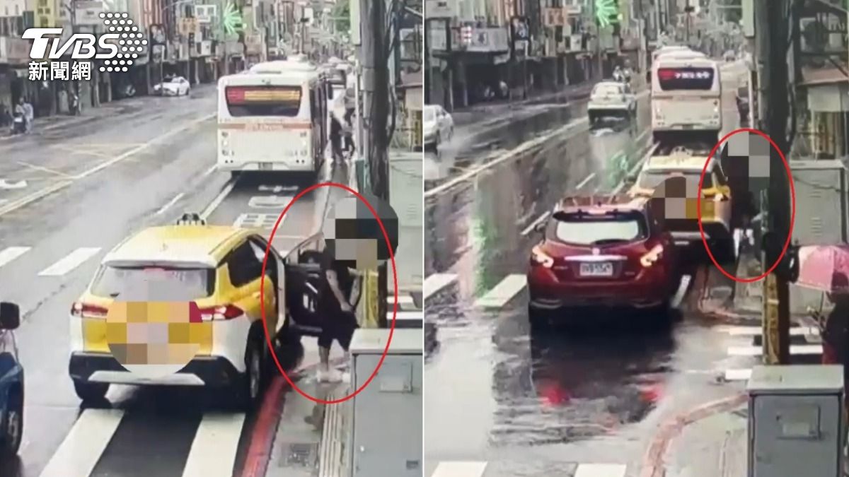 快訊／逃跑畫面曝！黑衣男8分鐘搶銀樓　搭同輛小黃上國道