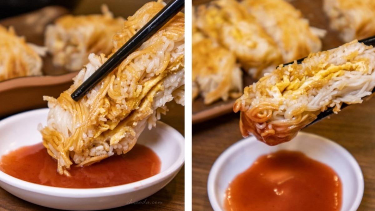 麵線蛋餅還能搭配台中名產「東泉辣椒醬」更接地氣!(圖/貪吃巧達提供)