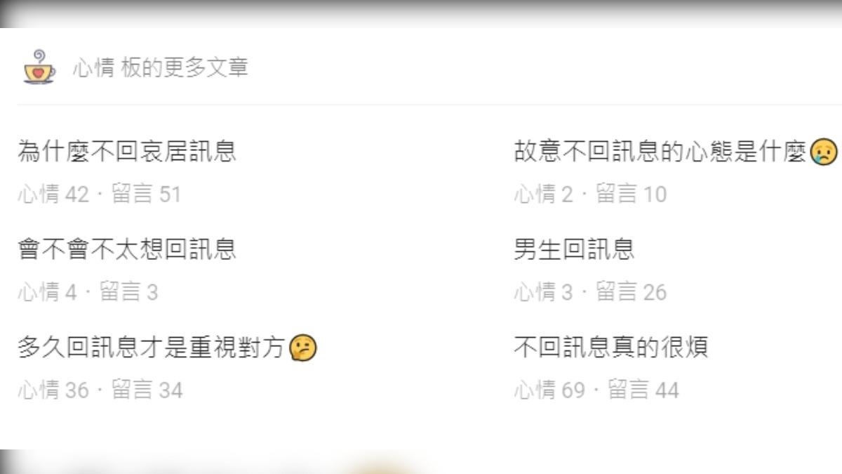 網友相當關心訊息有沒有被回應。(圖/翻攝自Dcard)
