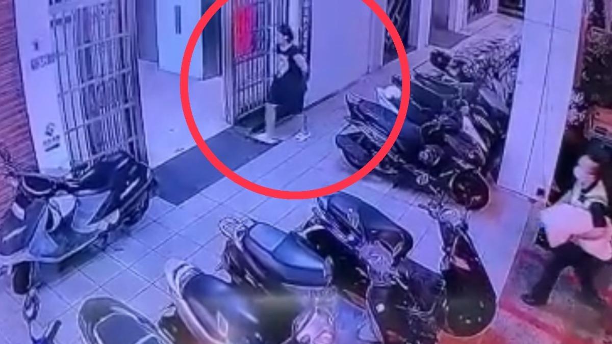 有片/林靖恩脫序畫面曝!淡定闖大樓偷外送 住戶擦肩過滿臉問號