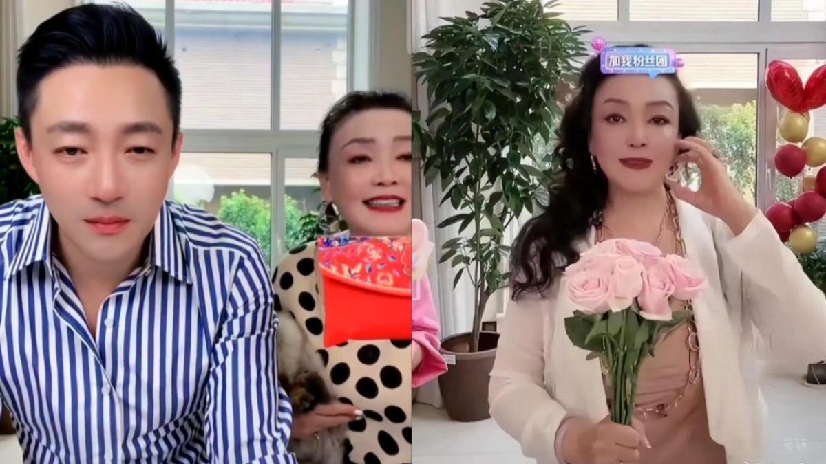 張蘭收到媳婦紅包相當開心，還在直播中炫耀。（圖／翻攝自微博）