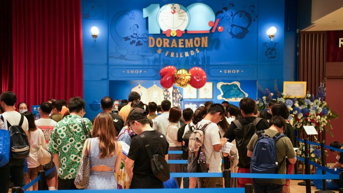 「100%多啦A夢&Friends巡迴特展」早上10時正式對外開放。(圖/香港01)