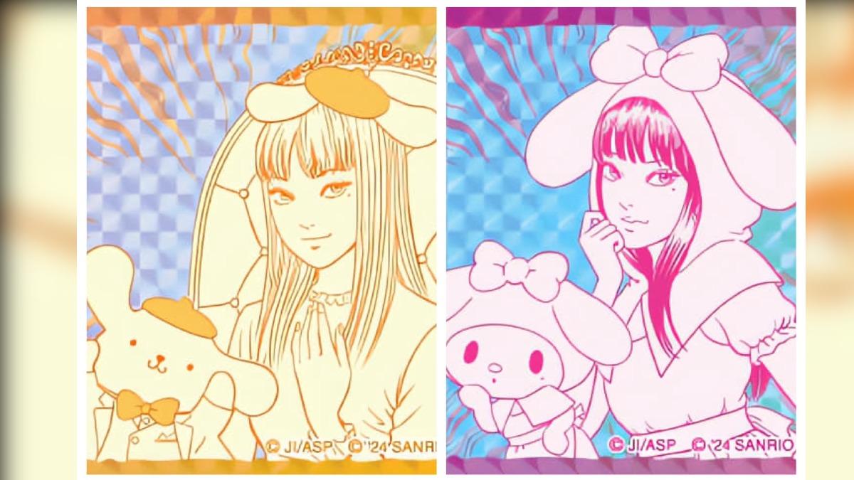 伊藤潤二x三麗鷗夢幻連動!周邊商品超吸睛。(圖/翻攝X @itojunji_anime)