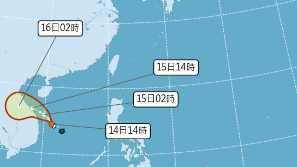 熱帶低壓路徑一圖看。(圖/氣象署)