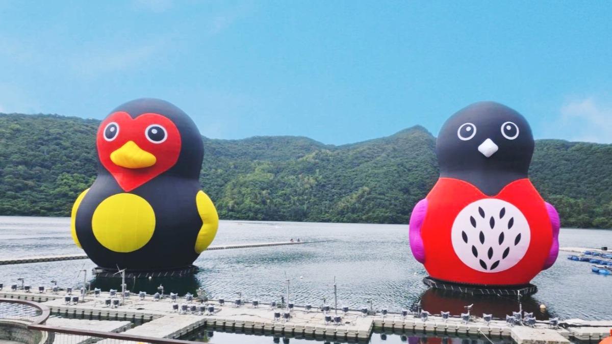 較勁黃色小鴨?花蓮鯉魚潭「充氣朱鸝」遭遊客吐槽:牠不是鴨子