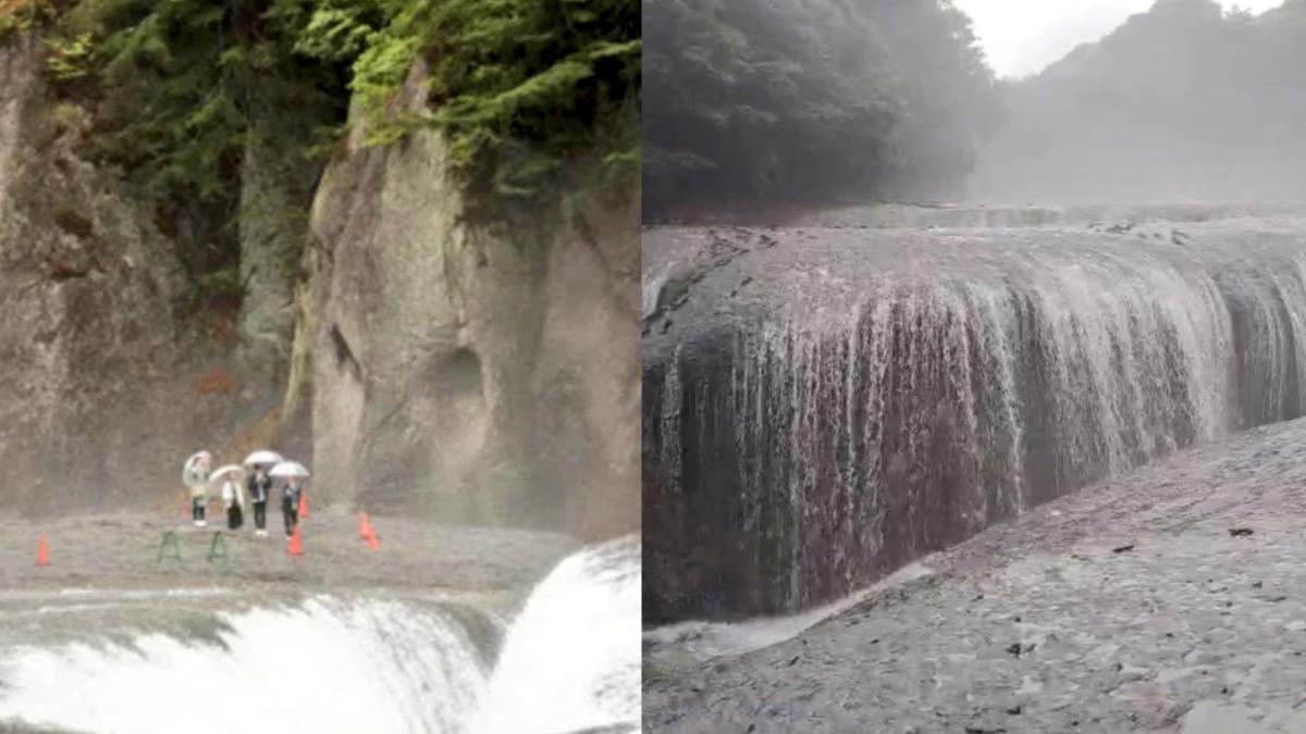 日本連日大雨溪水暴漲 22名遊客一度受困東洋版尼加拉瀑布