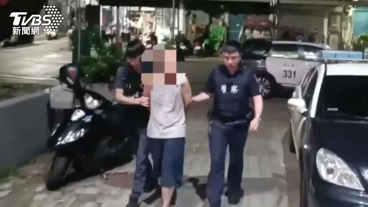警方在逮捕蔡男後,將依殺人未遂罪移送新北地檢署偵辦。(圖/TVBS)