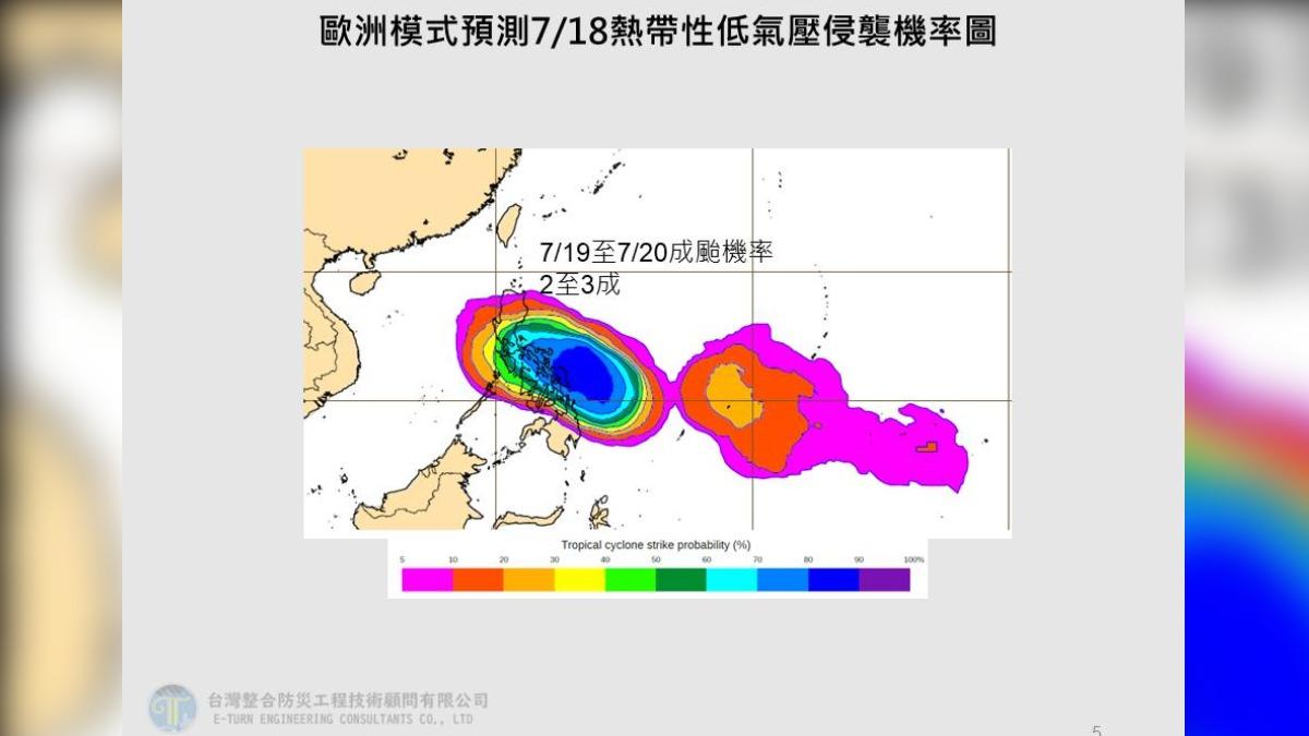 天氣/週四恐又有熱帶低壓發展 專家:生成颱風機率約3成