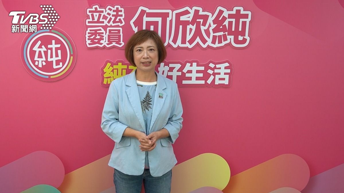 何欣純送上祝福。(圖/TVBS)