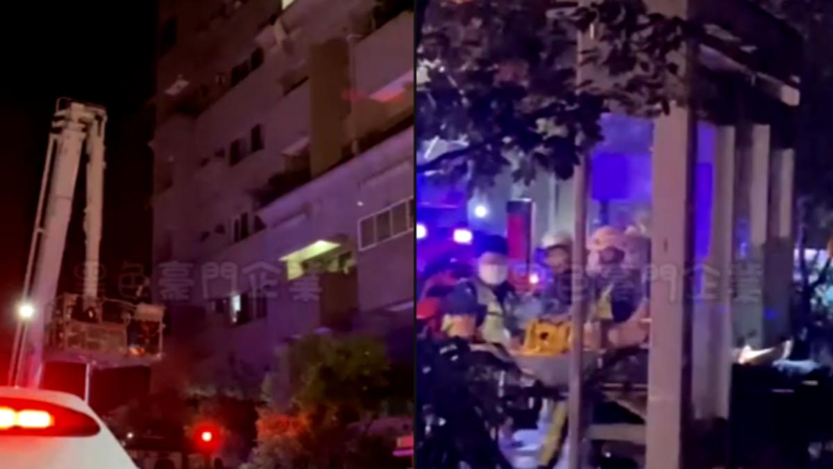嚇死人！台中女懸掛6樓陽台上　下秒「雙手無力」重摔氣墊