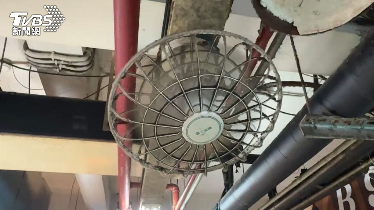 林沛祥回憶道,前次實地勘查時,即使冷氣和電風扇全開,市場內室溫依然高達37度。(圖/TVBS)