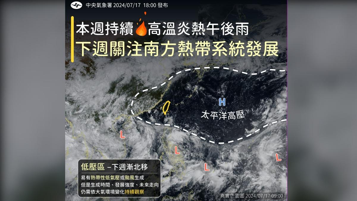 天氣/下週恐有輕颱!專家估「生成機率70%」 最新預測路徑曝