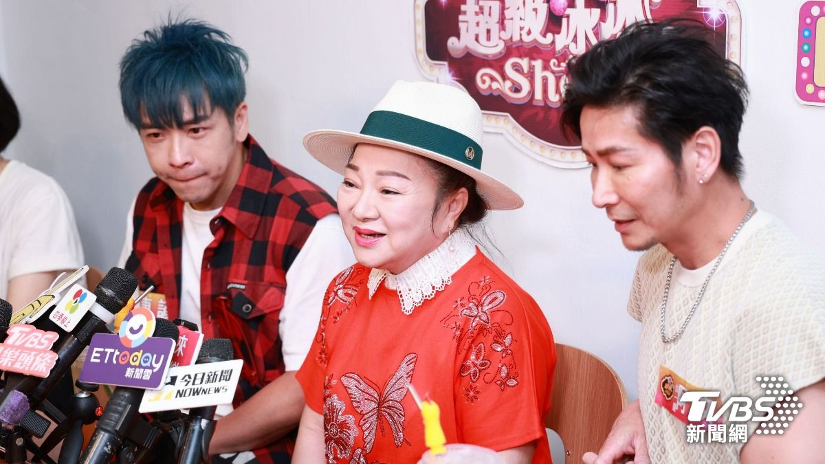 白冰冰向胡瓜喊話。(圖/趙世平攝)