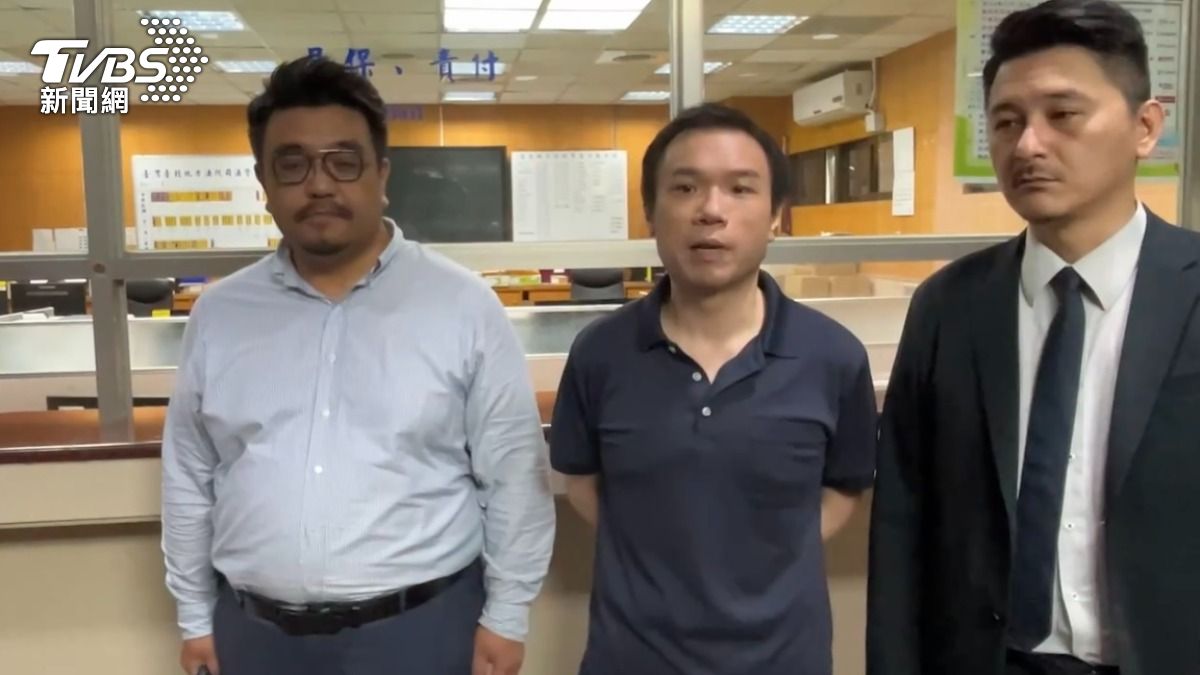 林于倫以50萬元交保後說,他確實沒有參與犯罪的事項,會努力捍衛清白。(圖/TVBS)