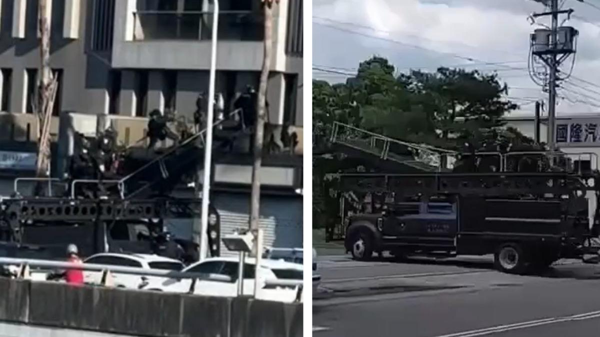 1700萬裝甲雲梯車出現台中民宅 民眾驚:隔壁鄰居被攻堅?