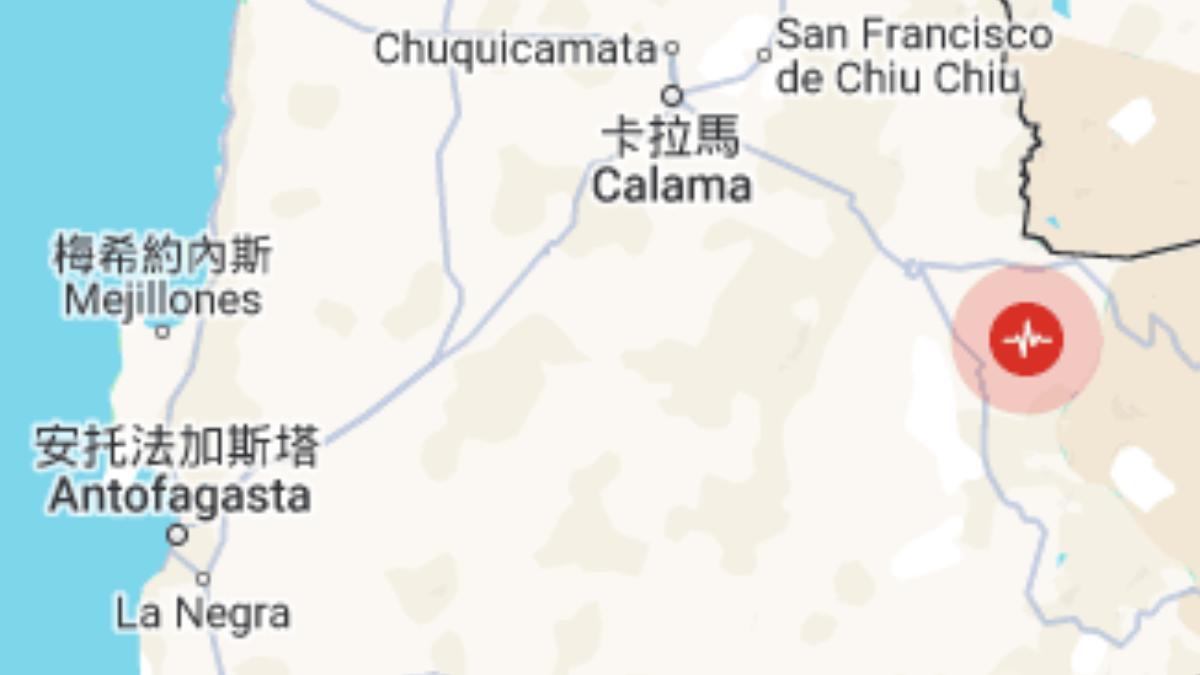 智利發生規模7.3地震,地震深度126.3公里。(圖/google map)