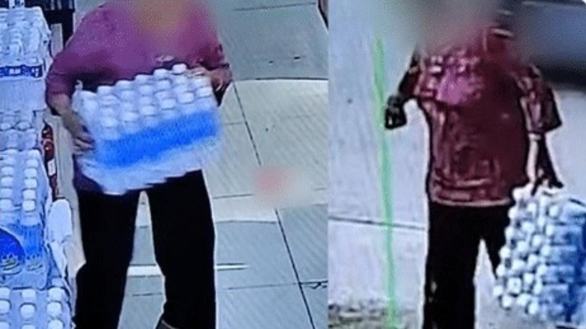 陸大媽「單手拎12公斤」瓶裝水!網嚇傻:這是平常讓座的老奶奶?