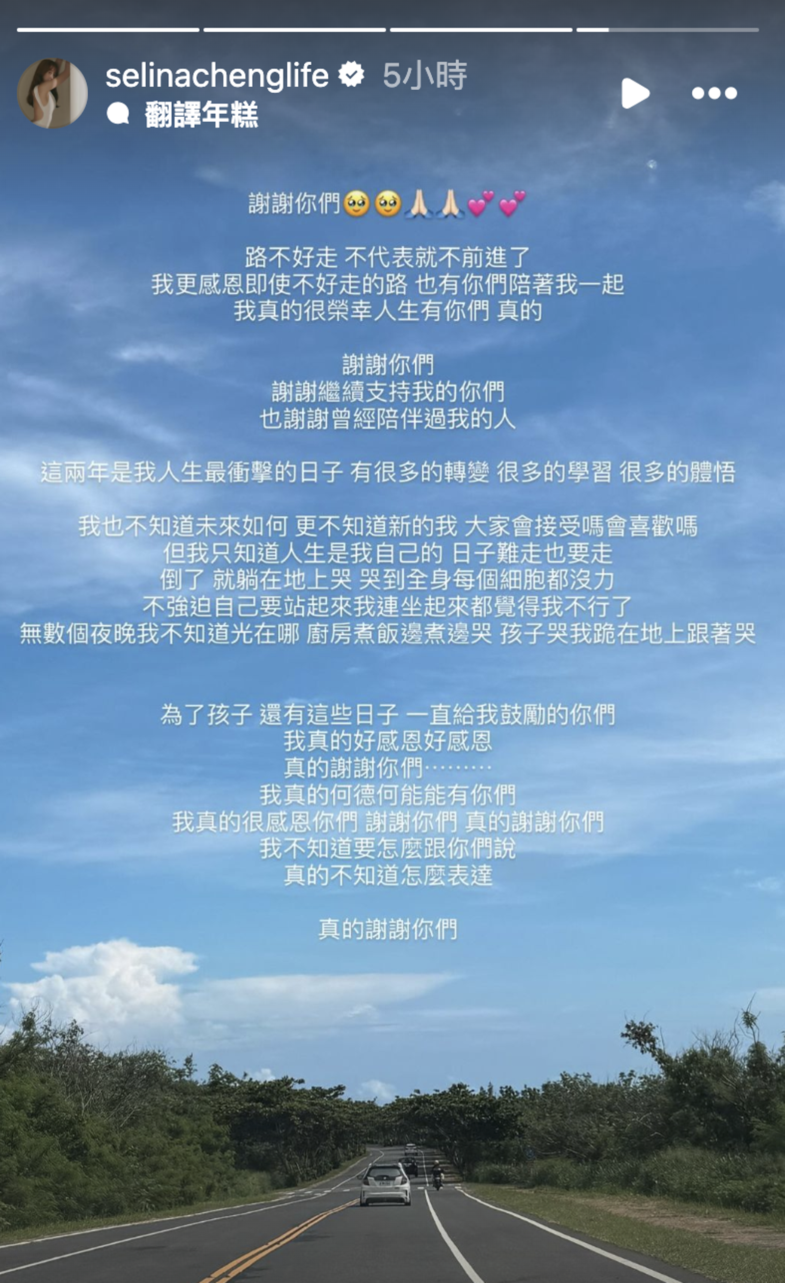 鄭雅勻發文表示,這兩年是她人生最衝擊的日子。(圖/翻攝自IG)