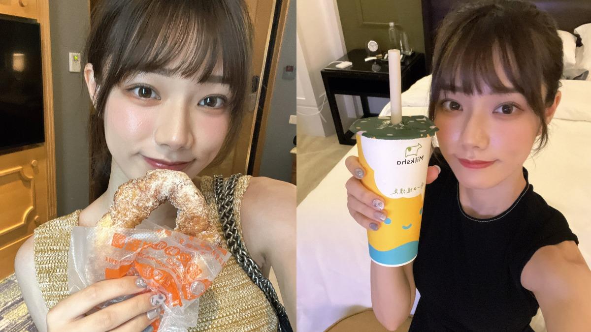 新生代女優宮下玲奈近日來台參加活動,並抽空享用在地美食。(圖/翻攝自「@rena_miyashita」X)