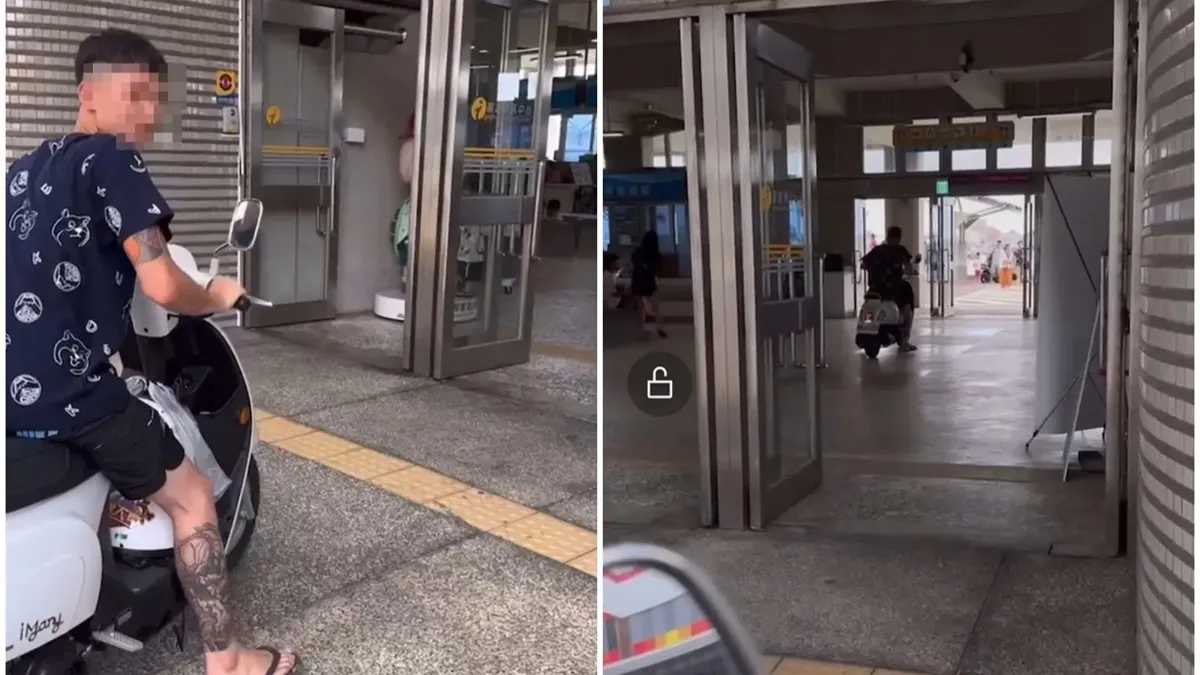 「+9猴」大闖澎湖遊客中心!騎車穿越還沒戴安全帽 離譜影片曝
