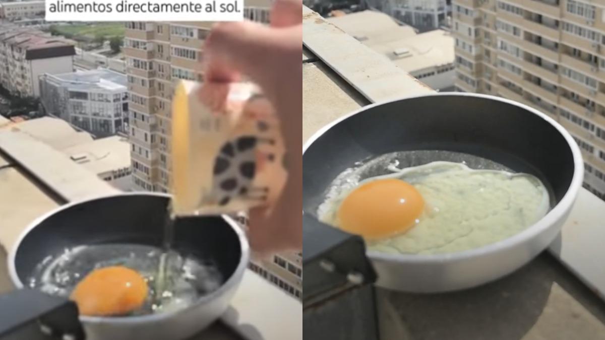 有片/熱浪來襲!俄男高樓陽台「用陽光煎蛋」 10秒煎熟