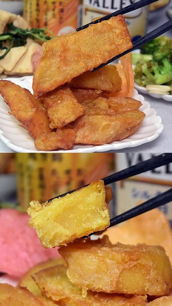 「甘梅地瓜」都是超厚切，吃起來QQ綿綿口感不錯。（圖／商妮吃喝遊樂提供）