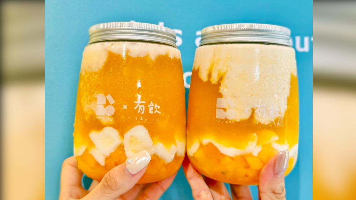 有飲聯名特調「夏日芒果雪露」,用玻璃杯裝超有質感!(圖/陳倍玉攝)