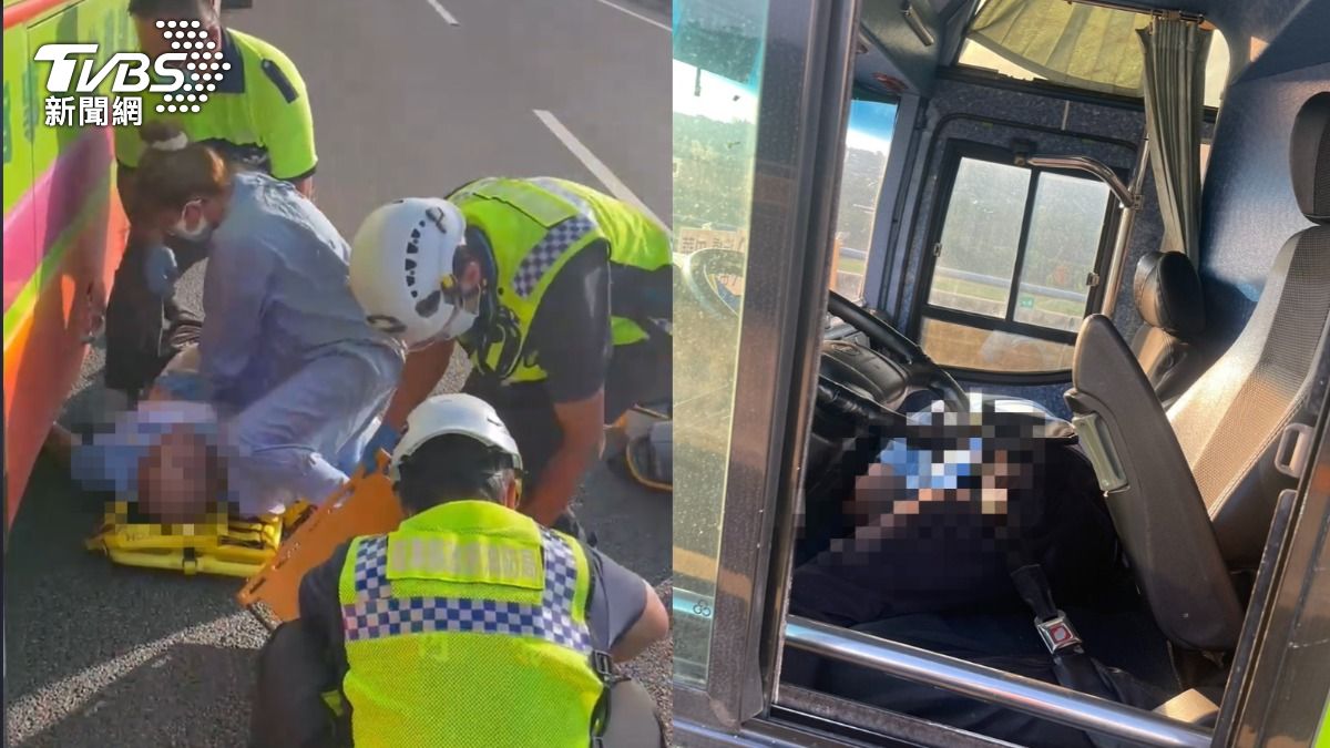 突倒臥駕駛座昏迷!遊覽車自撞國3護欄 53歲男送醫不治