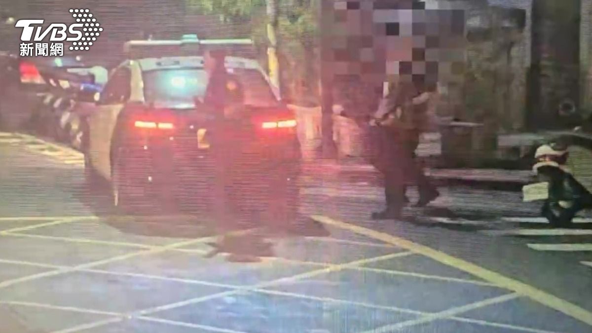 警方將人上銬逮捕。（圖／TVBS）