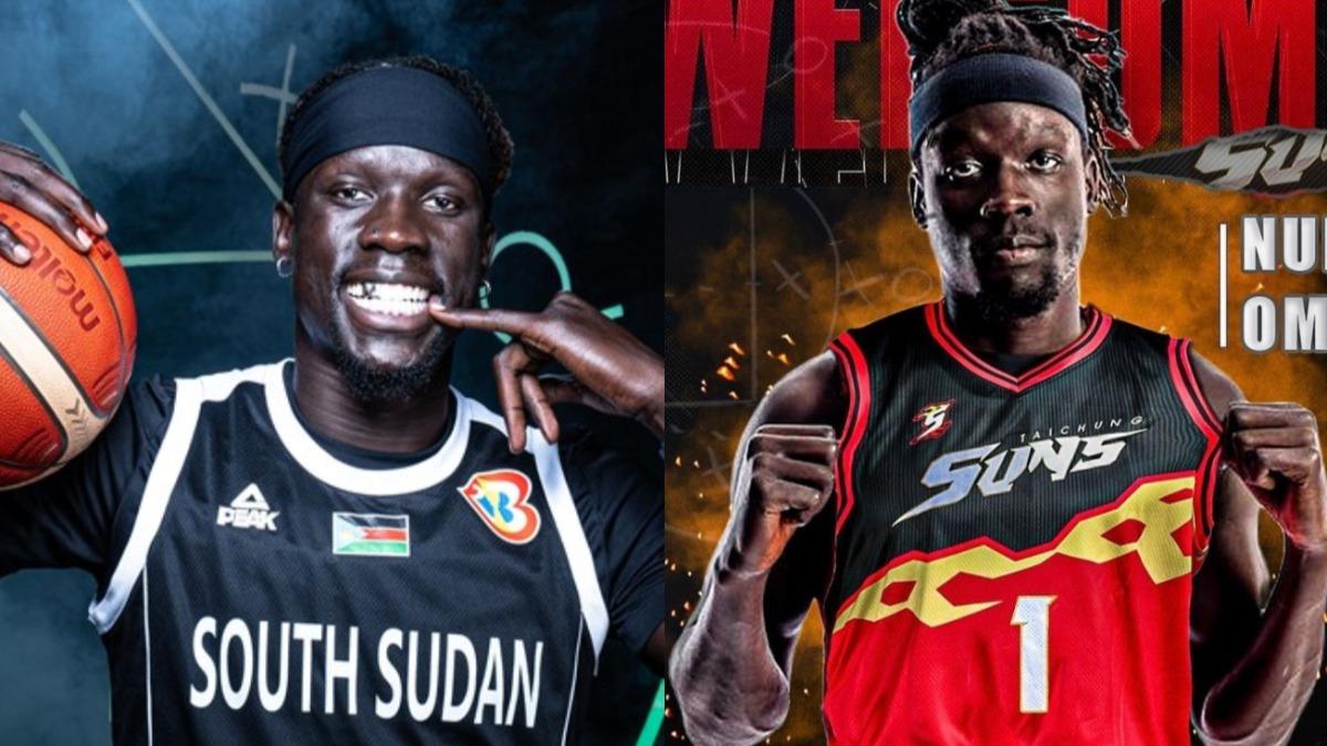 南蘇丹球員奧莫(Nuni Omot)。(圖/翻攝自 FIBA、台中太陽)