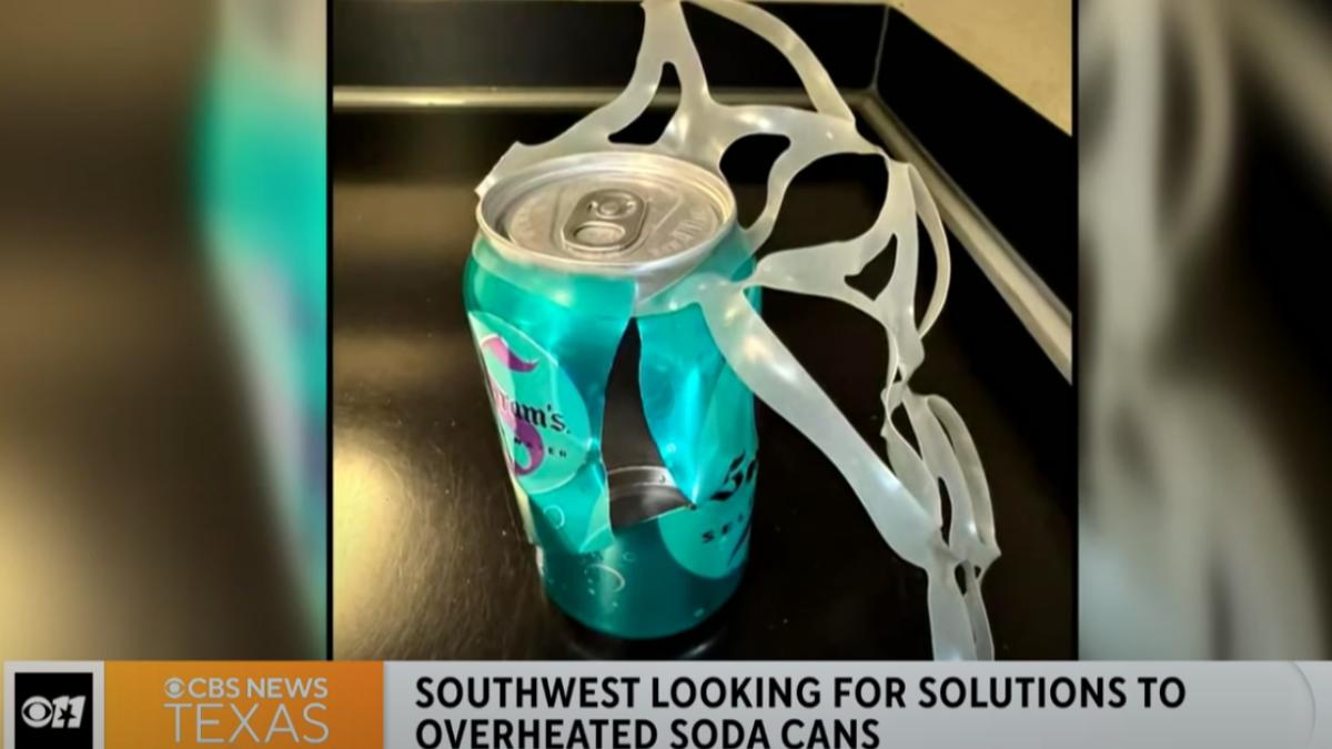 罐裝碳酸飲料變炸彈　西南航空汽水罐高溫曬、瓶身炸裂20人傷