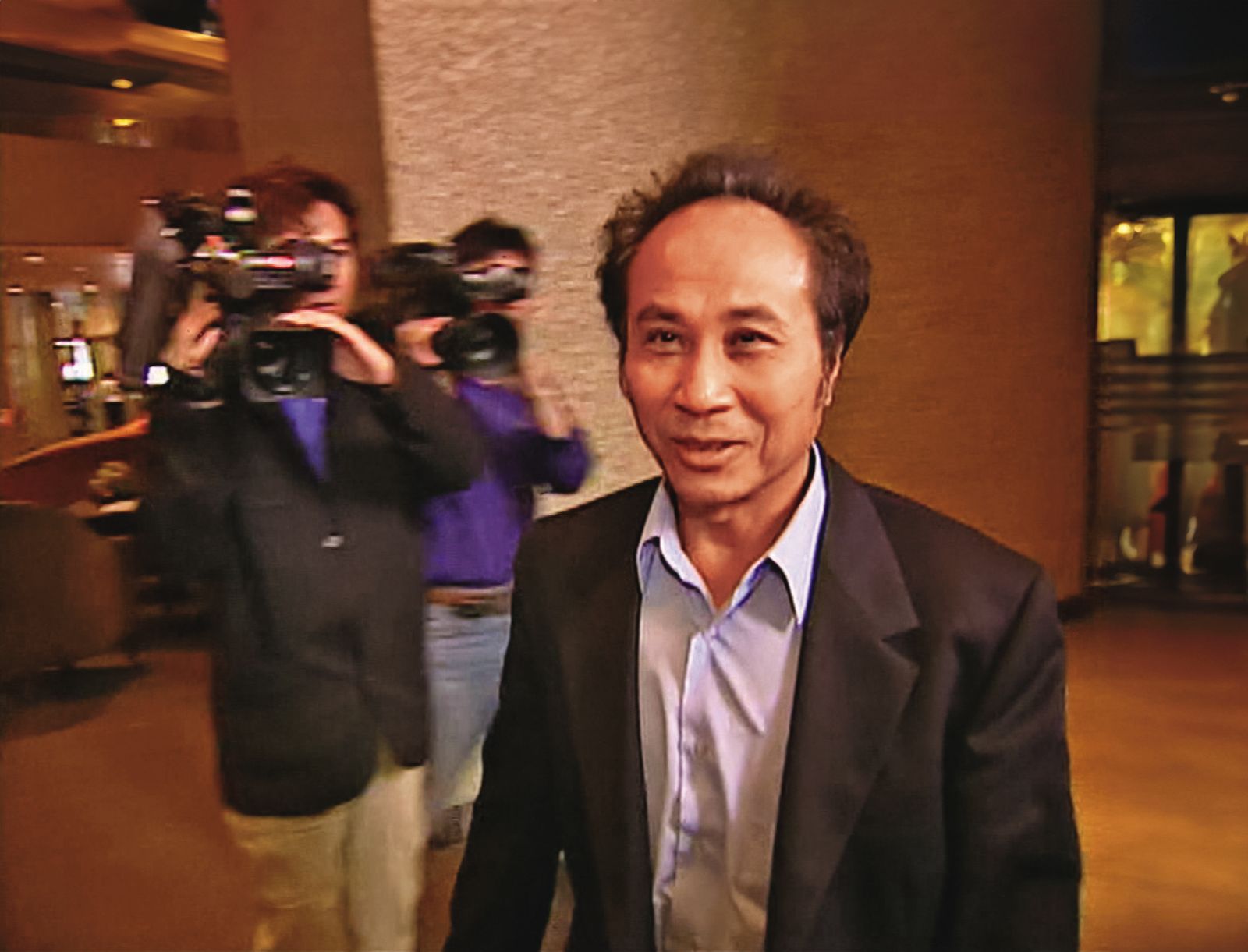 已故影視大亨楊登魁(圖)曾遭薛球盯上,勒索5千萬元。(圖/東森新聞提供)
