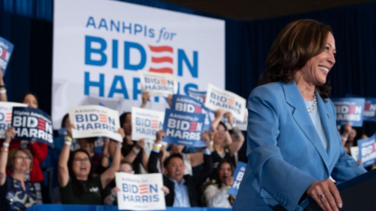 川普認為賀錦麗比拜登更容易被擊敗。(圖／翻攝X@KamalaHarris)