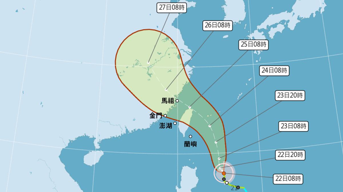 天氣/凱米首波「預估警戒區」出爐!路徑修正恐登陸 最快明陸警