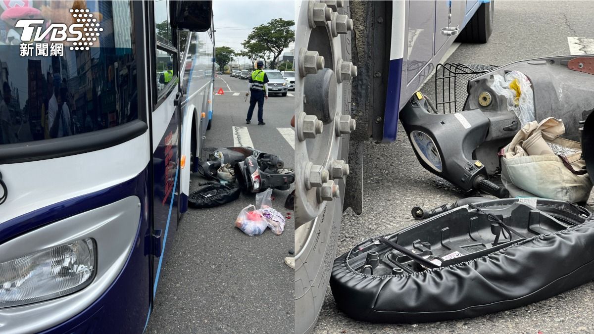有片/彰化驚悚車禍!7旬婦遭客運、聯結車夾擊倒地 險捲輪下