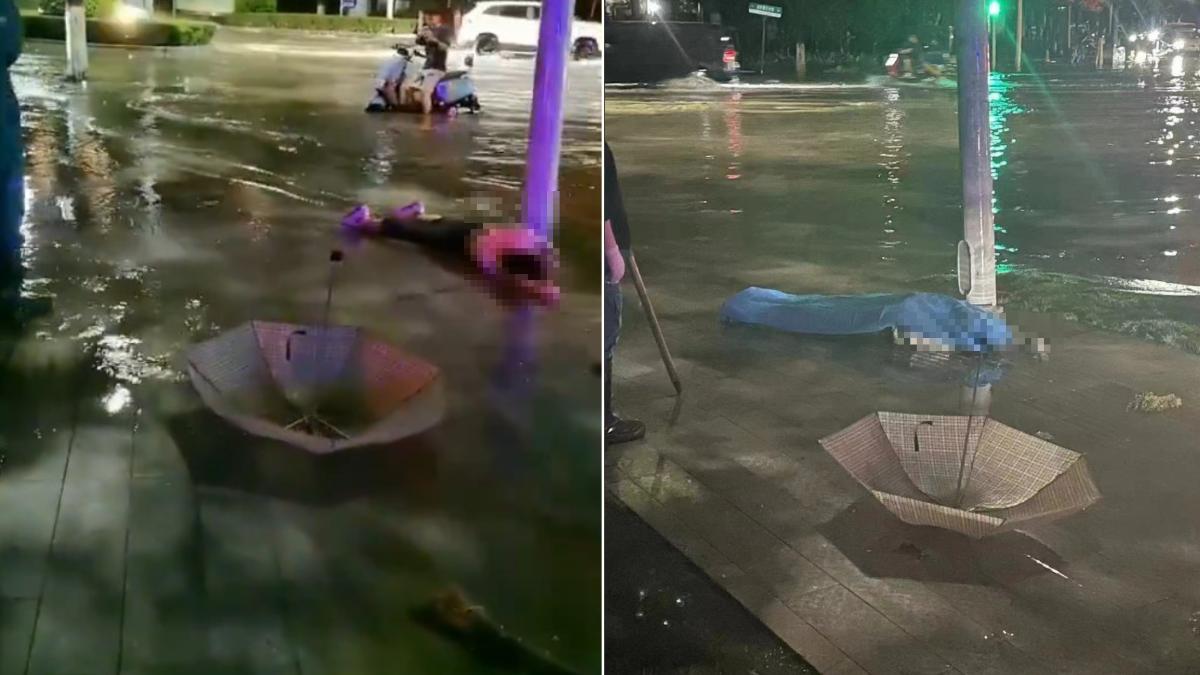 鄭州暴雨大淹水!陸男「走過路燈」突倒地 竟是觸電身亡