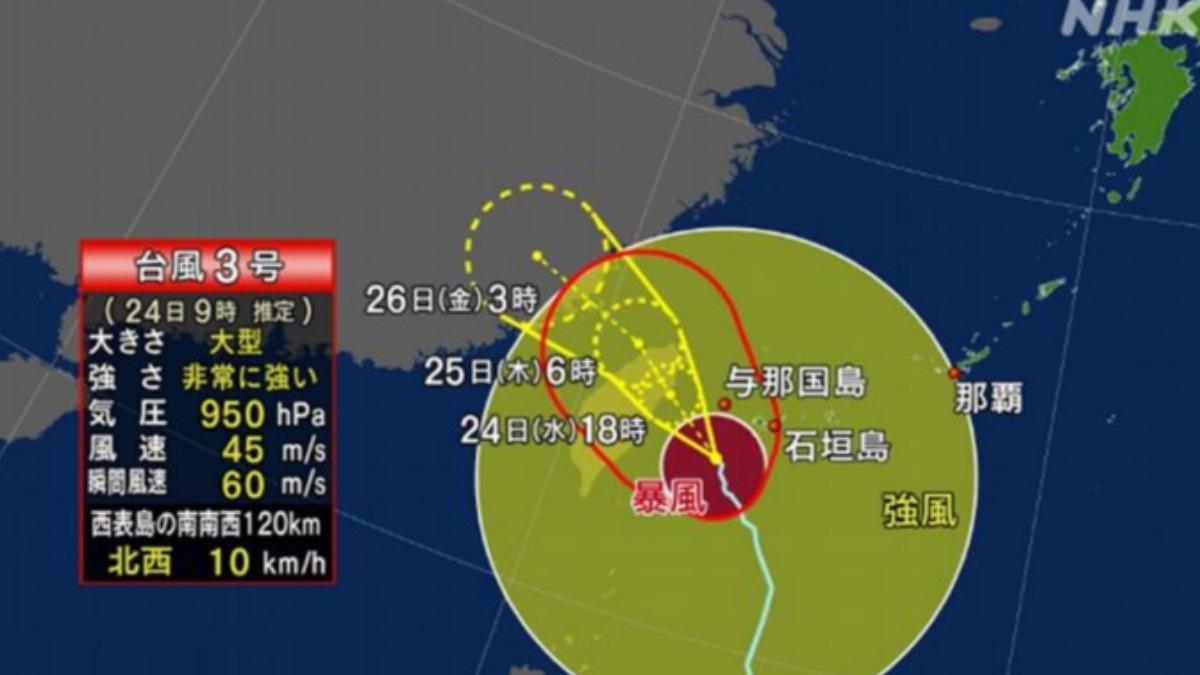 凱米颱風/宮古、石垣島部分航班取消視線超差 超商關、造景樹倒地