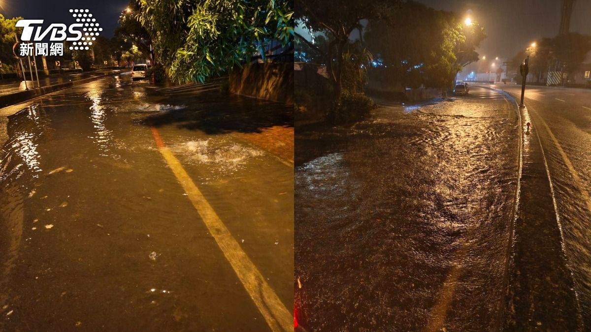 凱米颱風/雨炸台中!水淹半個輪胎高 樹倒壓電線3703戶停電