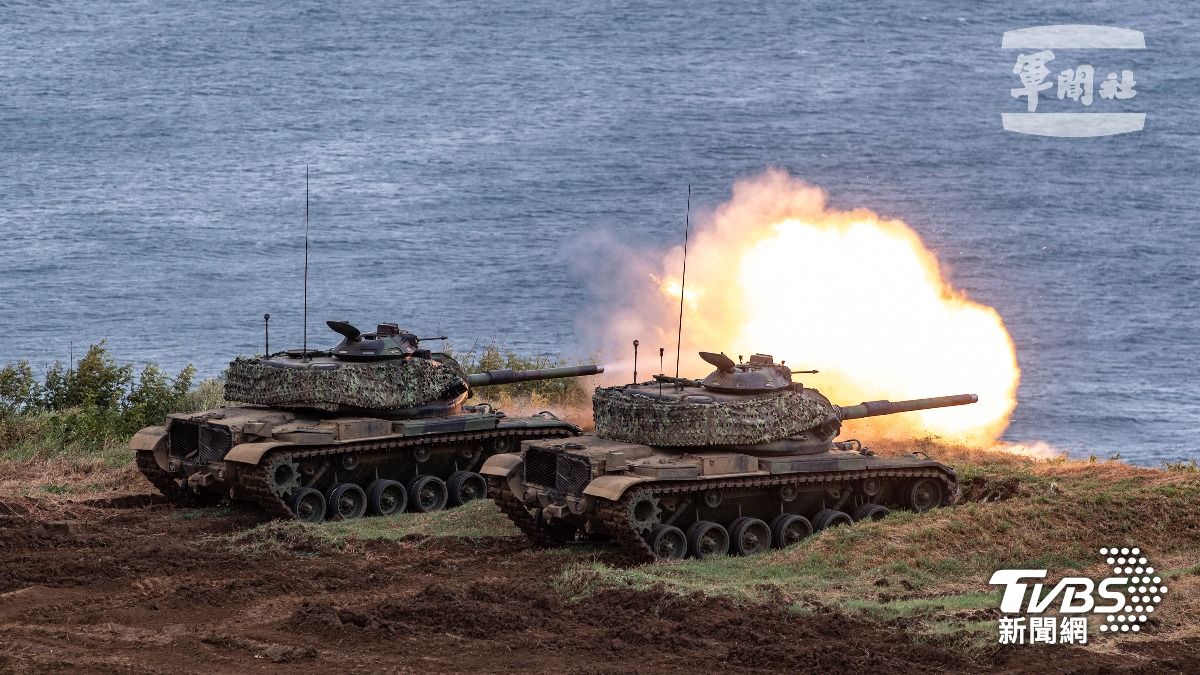 M60A3戰車以強大火力實施反擊作戰。(圖/國防部提供)