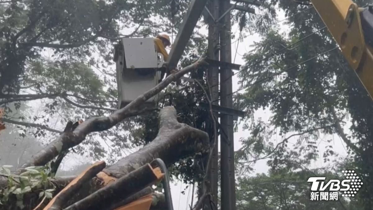 凱米颱風/風強雨大!嘉義地區3071餘戶停電 台電搶修中