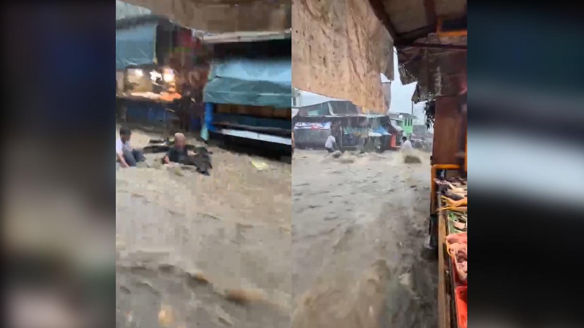 凱米颱風／暴雨襲菲律賓13省洪水　馬路變滑水道、連人帶車被沖走