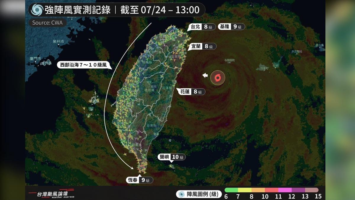 凱米「逆時針」沒受山脈阻擋　堪稱完美大型颱風教科書