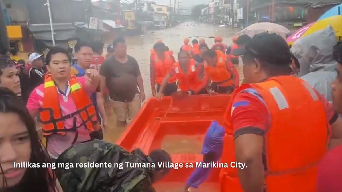 凱米颱風挾帶驚人雨量襲擊菲律賓,多地出現嚴重洪災、造成13人死亡。(圖/翻攝自 X @ANCALERTS)