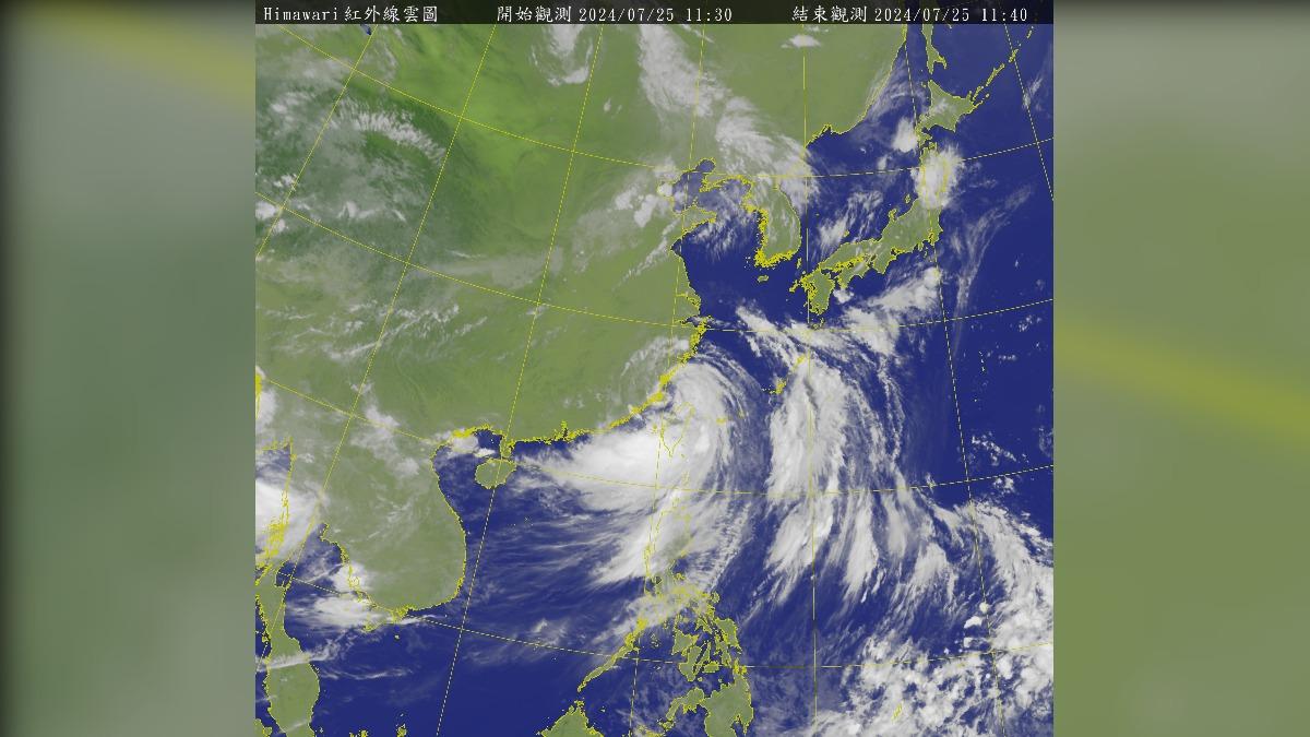 颱風凱米強襲，大多縣市已放兩天颱風假。（圖／翻攝自微博）