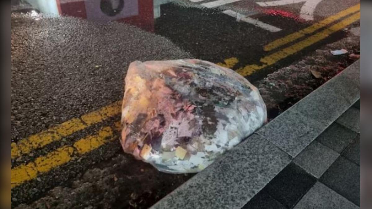 警衛處與聯合參謀總部一同監測北韓空飄的垃圾氣球,發現部分垃圾落在總統府一帶。(圖/擷取自路透社)
